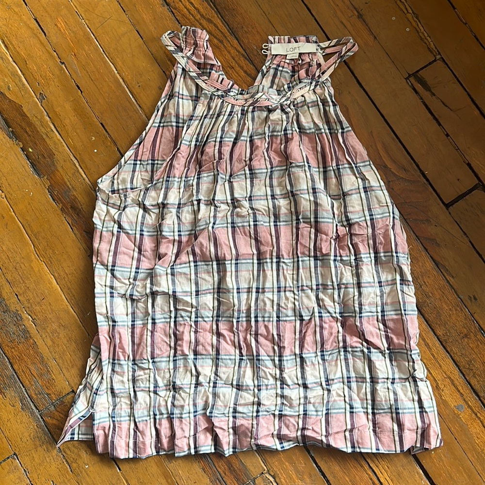 LOFT Plaid Tank Top
